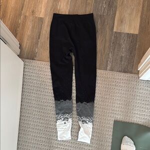Sweaty Betty Small Black grey and white High-Waisted Leggings ski base layer